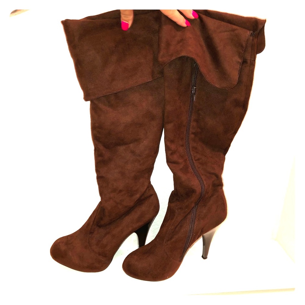 Brown Heeled Boots